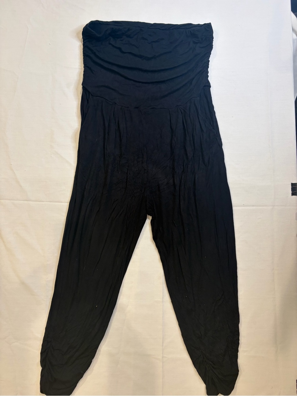 Source Unknown Black Strapless Harem Jumpsuit